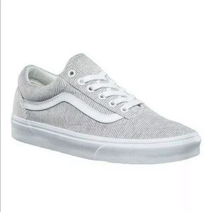Grey & white lace up jersey VANS sneakers